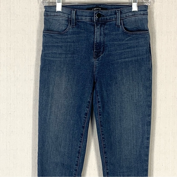 J Brand Cropped Zip Rumour Wash Mid Rise Skinny Jeans - Size 27 - Picture 4 of 15